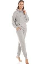 Camille Womens Comfy Fit Marl Hacci Pyjama sets
