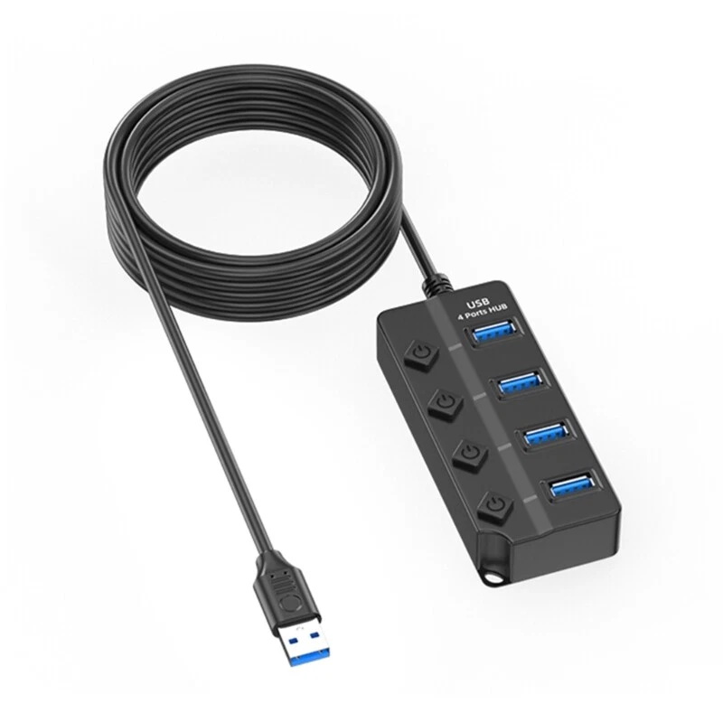 USB Extension Hub USB Hub with 7Port/4Port and Switches for Office Home Use