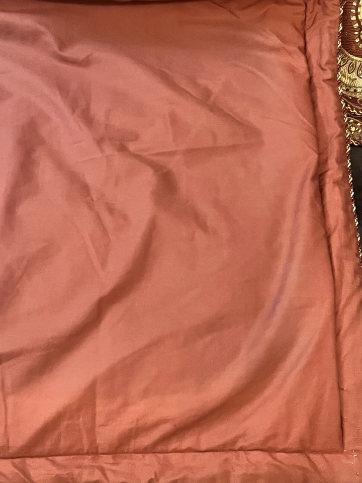 Fundas de almohada Croscill 2 Queen naranja quemado dorado cachemir Foto 4 de 4