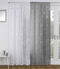 Birke schimmerndes Metallic Slot Top Voile Pa...