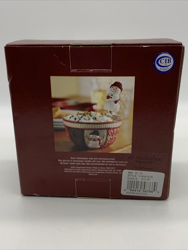 St. Nicholas Square Warm Wishes Dip Mix Set Bowl & Spreader Snowman - Picture 12 of 17