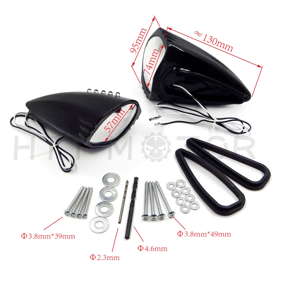 LED Side Mounted Rear View Mirrors For All Suzuki GSX1300R Hayabusa GSXR 600