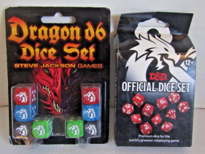 Steve Jackson Games Dragon D6 Dice Set and D&D Dice Set
