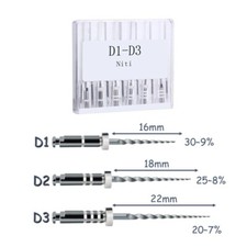 6 PZ D1-D2-D3 Endo Trattamento Canale Radice NiTi File Rotanti per Motore Dentsply