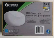 Lithonia Lighting 10-Watt White LED Flush Mount Closet Light with Pull Chain