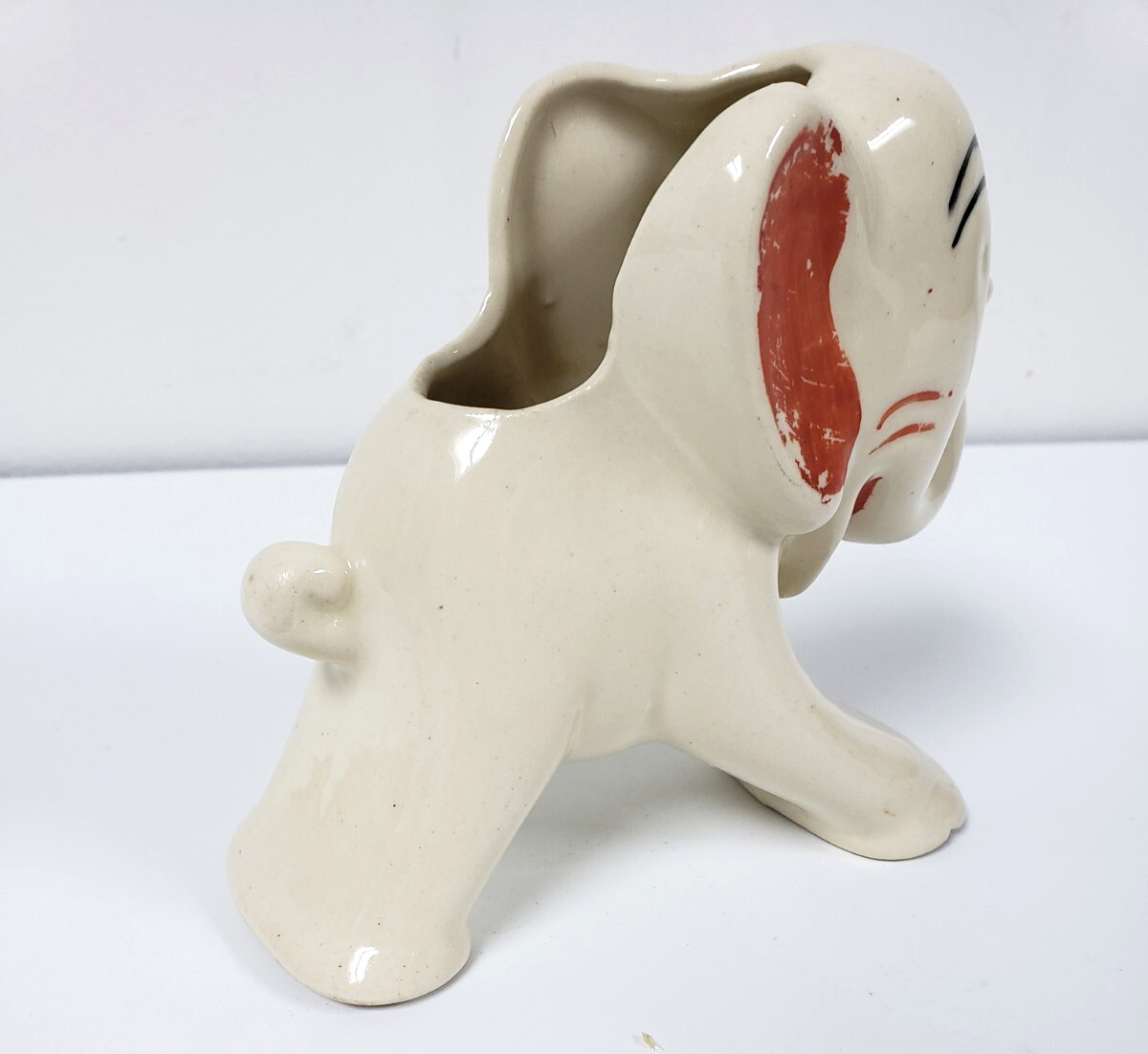Vintage Hull Pottery Ceramic Baby Elephant Planter 5 1/2 W x 5in T  1950s thumbnail 5