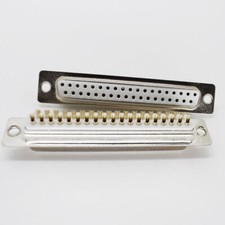 50pcs New Gold Pin 50pin 3 Row D-Sub Male Socket Solder Chassis Connector RS232