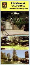 OAKHURST, California CA ~ Roadside YOSEMITE GATEWAY INN Motel ~ 4"x9" Postcard