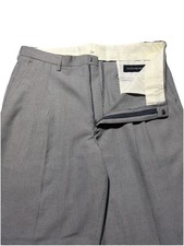 Vintage 80s Yves Saint Laurent Wool Pants Men  s 36 x 32 Trousers Houdstooth