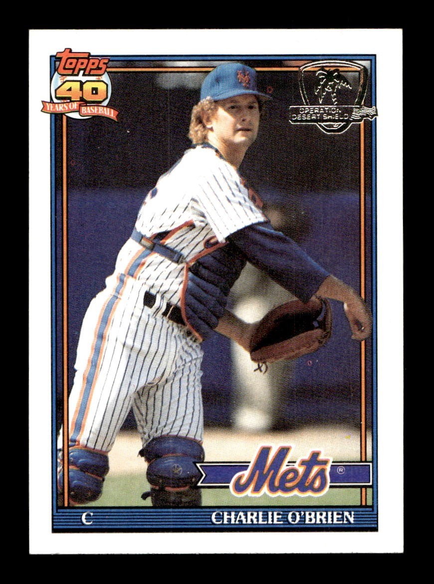 1991 Topps DESERT SHIELD #442 Charlie O'Brien Mets NEAR MINT *r6