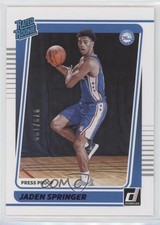 2021 Panini Donruss Rated Purple Press Proof /199 Jaden Springer Rookie RC 0i21