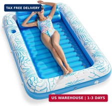Inflatable Tanning Pool Lounger Float - Jasonwell 4 in 1 Sun Tan Tub Sunbathing