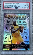 2000 Bowman’s Best Shaquille O’Neal Elements Of The Game PSA 8