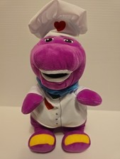 Fisher Price Barney The Dinosaur In Chefs Outfit 14 Inches