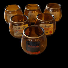 Amber Brandy Glasses Set of 6 Spain