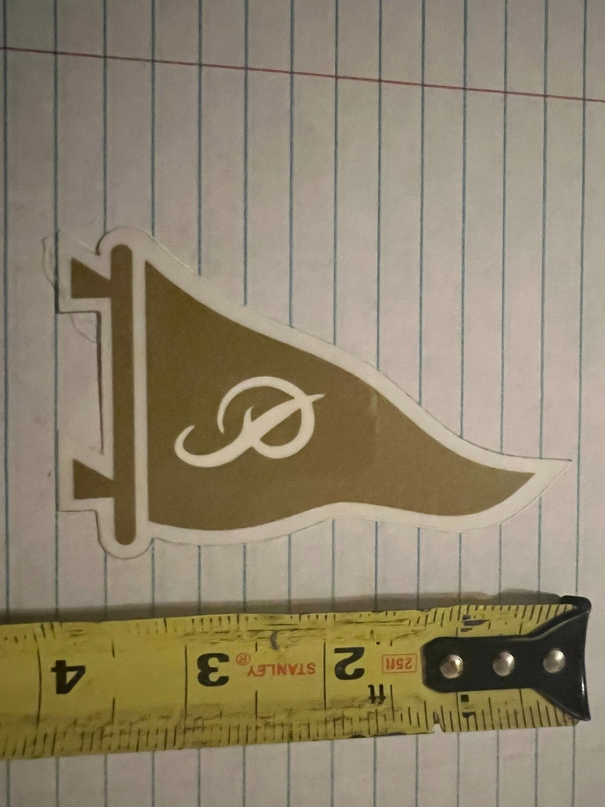 Clear Gold Flag Original Z7a Vintage Skateboarding Sticker