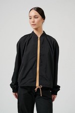 BOSADDO BY JURGITA DRONINA BLACK JACKET Sz M Heat Retaining Dance Warm Up