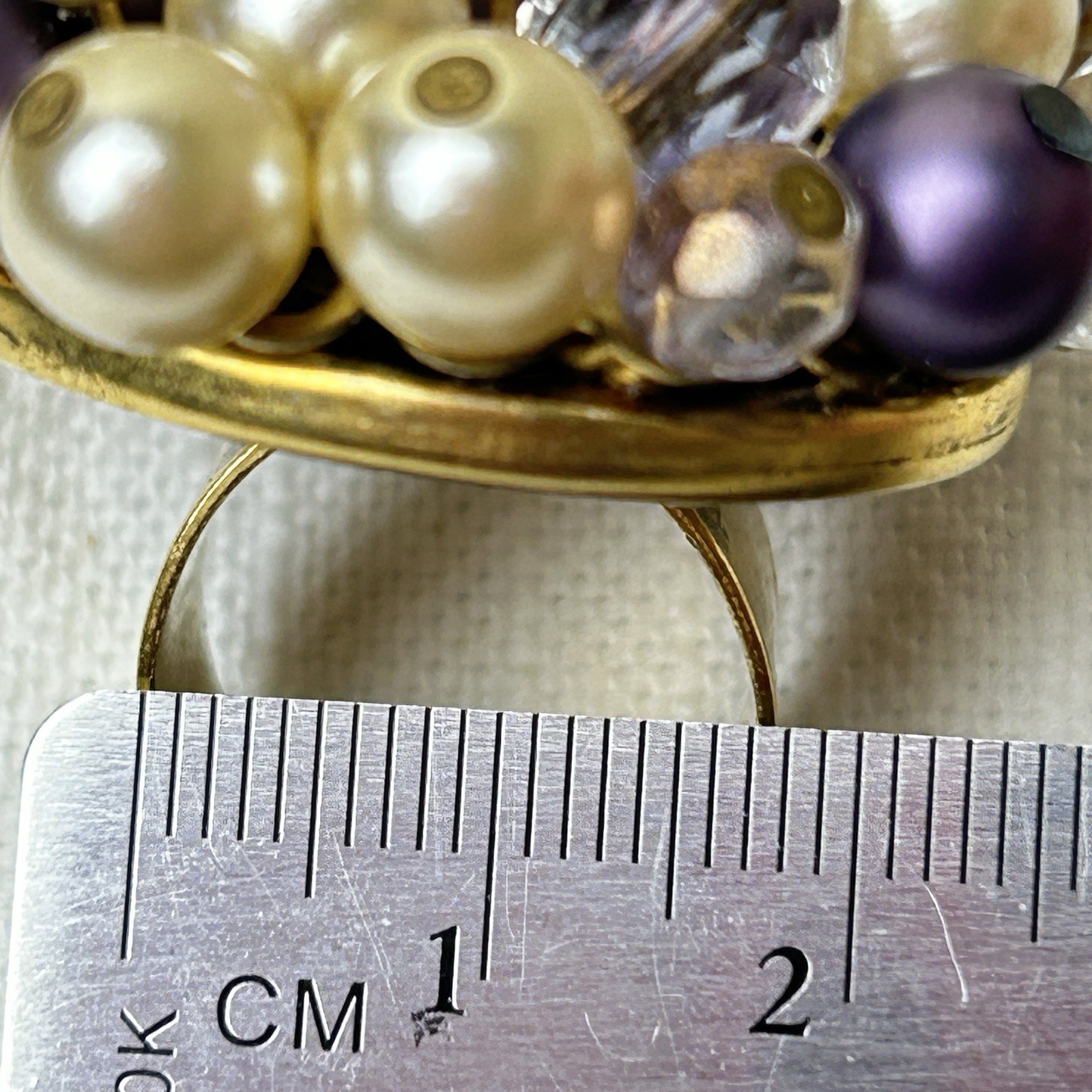 LENORA DAME Statement Cocktail Ring Adjustable Be… - image 7