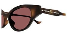 NEW GUCCI GG1298S 002 Havana Brown CAT EYE Sunglasses 51-18-140