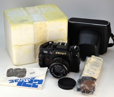 NEAR EXC 1992 USSR "ZENIT-122" SLR CAMERA  MC HELIOS-44m-6 lens f2/58, BOXED