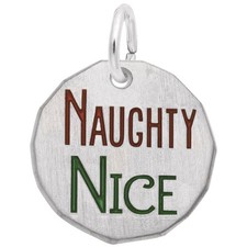 Charm coquin / joli en argent sterling - 19 mm x 19 mm