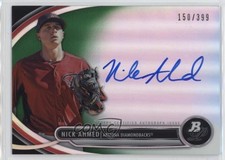 2013 Bowman Platinum Prospects Green Refractor /399 Nick Ahmed Auto 0t02