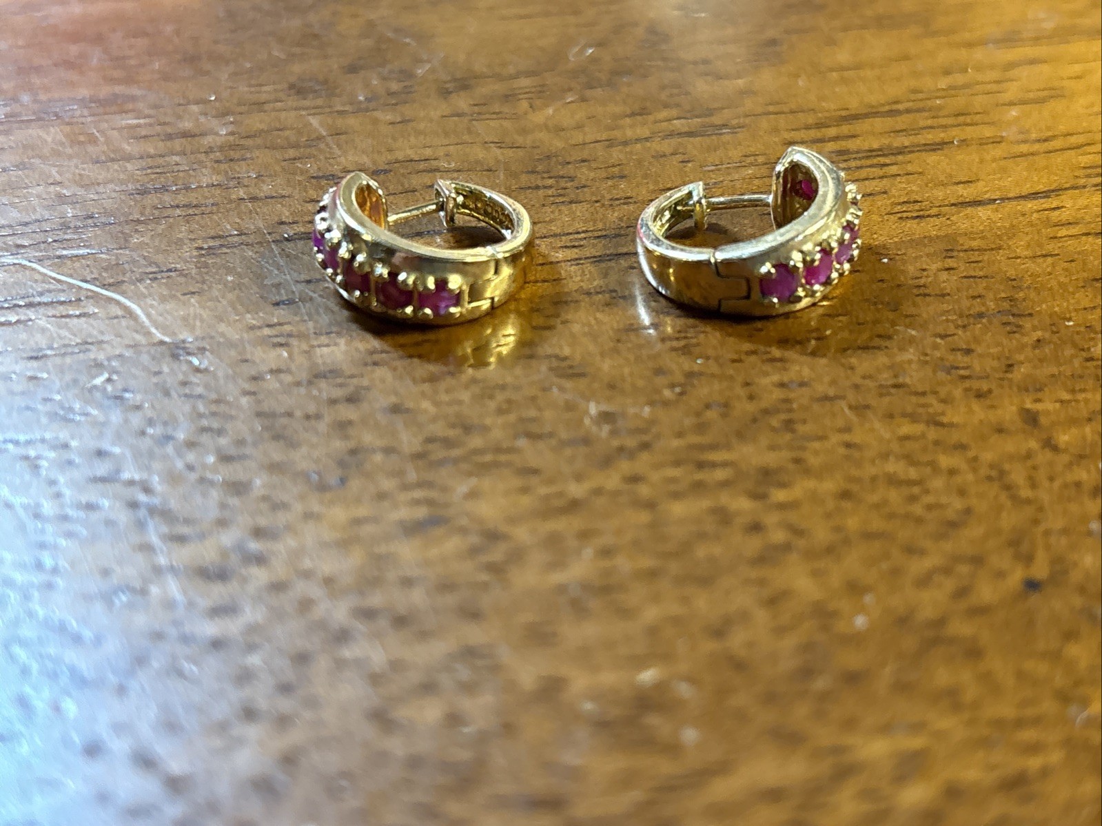 ER128. SOLID STERLING SILVER HINGED HOOP EARRINGS… - image 3