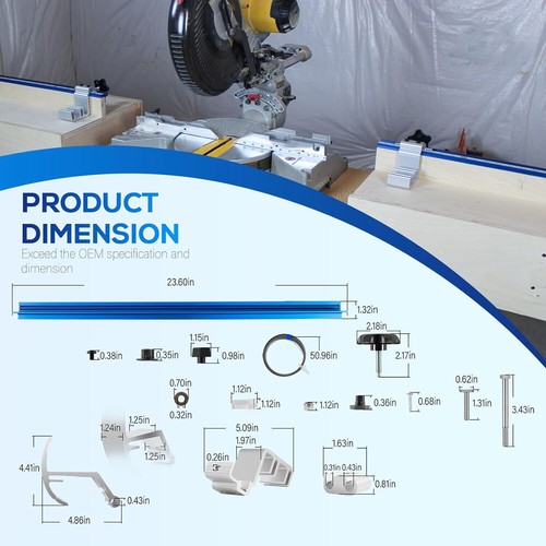 Aluminum Precision Trak and Stops Kit, Precise Repeatable Cutting Woods, KMS8000 - Picture 2 of 16