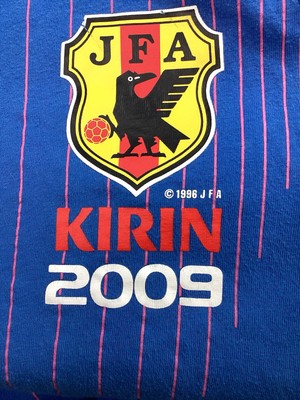 Adidas 2009 Japan Soccer Kirin Ringer T-Shirt Blue L JFA Jersey