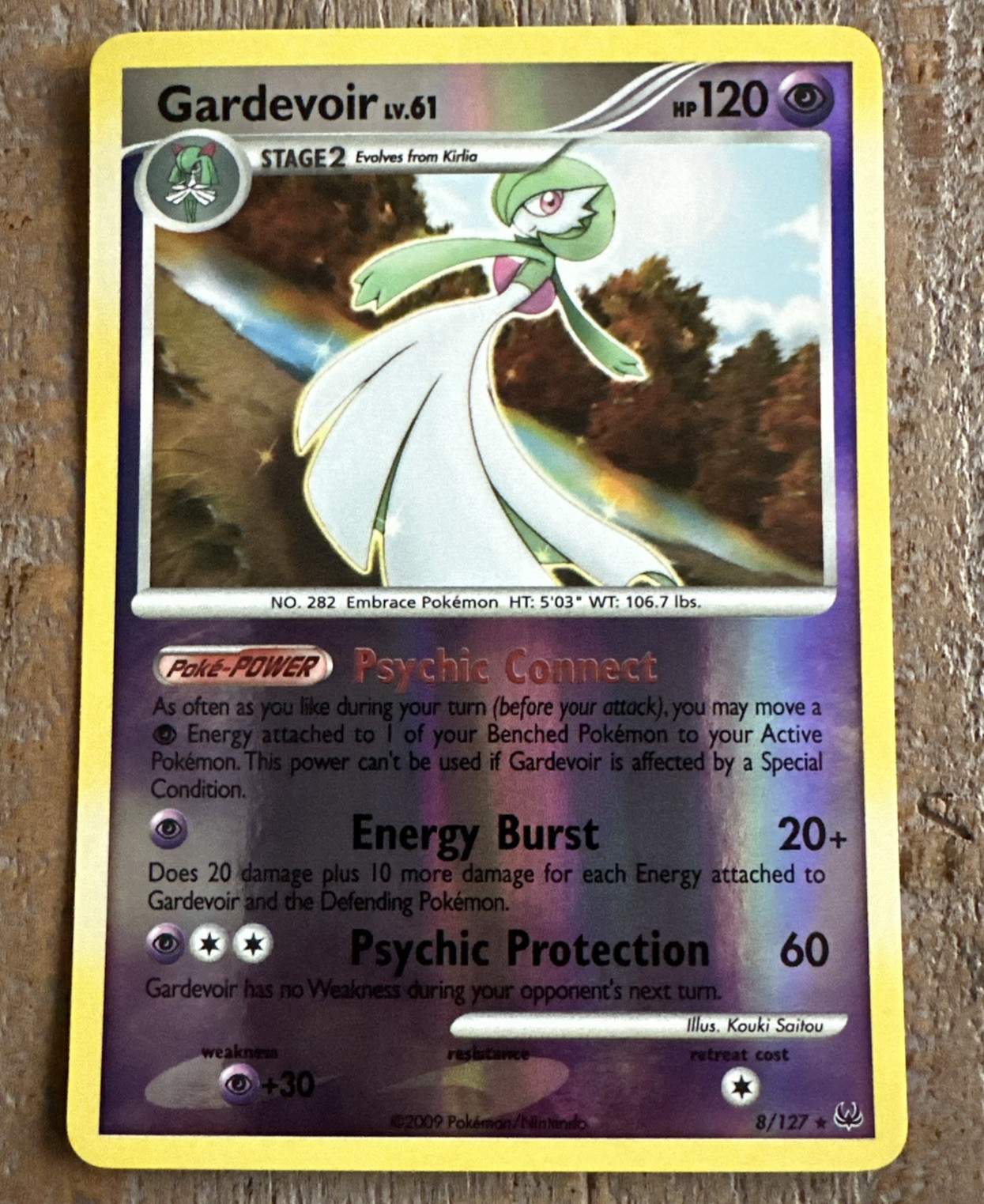 2009 Pokemon Platinum Base Set Gardevoir Reverse Holo Rare LP 8/127