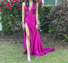 sherri hill fuchsia dress 