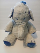 Disney Store Lumpy Plush 18" Winter White Blue Heffalump Winnie Pooh Stuffed