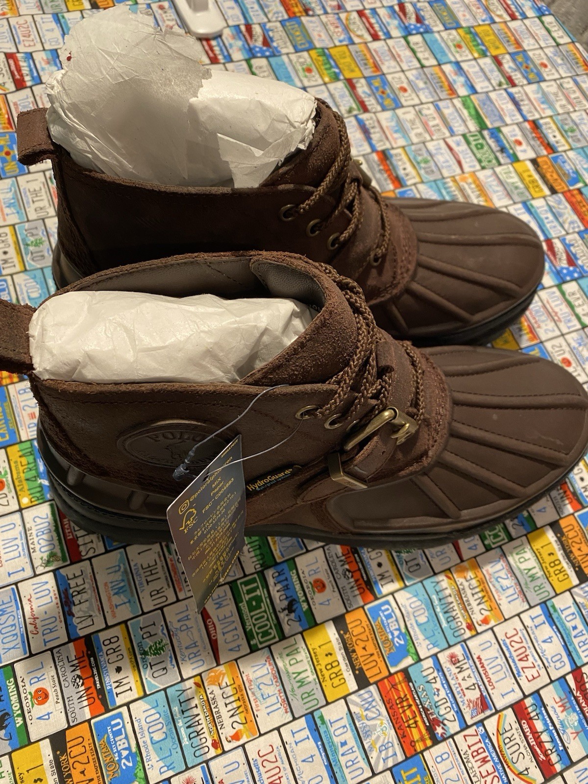 POLO RALPH LAUREN Boots Oslo Low Leather Men’s 11 .5D Waterproof Outdoor Brown