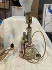 VINTAGE UNGLAZED PORCELAIN MADE IN JAPAN LAMP PAIR — photo 1
