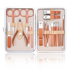 Professional Nail Care Kit - 18-Piece Manicure Set with Stainless Steel Ingro...