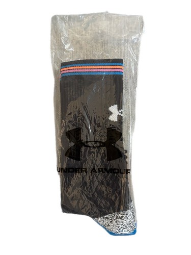 1 Pair Under Armour Ua Armordry Playmaker CREW Socks BLACK Men’s LARGE 8.5-13 - Picture 4 of 5