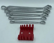 Great Neck Tools 5-Piece Fully Polished Offset Box End Wrench Set with Rack