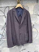 Ermenegildo Zegna Wool Plaid Blazer Jacket Size 52C