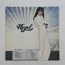 NIGEL OLSSON Nigel JZ35792 Masterfonics Promo LP Vinyl VG++ Cover VG+ Sleeve