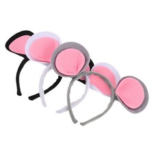 3 Pcs Cartoon Mouse Headband Headbands Ears Cute Rat Costume Accessories Animal