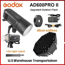Godox AD600Pro II Outdoor Flash LED Modeling 65cm softbox Grid 2m tripod KIT