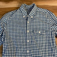 J Crew Slim Fit Lightweight Oxford Cloth Gingham Button Down Shirt Mens Medium