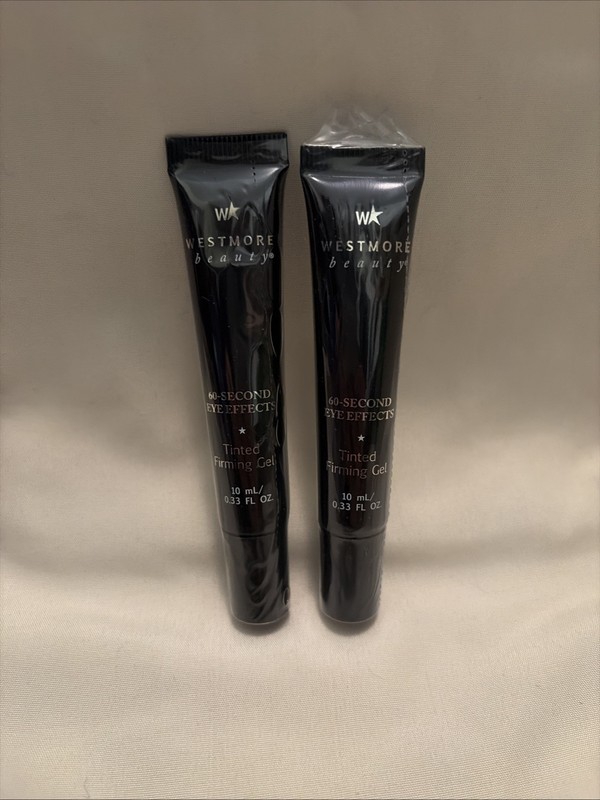 TWO Westmore Beauty 60-SECOND EYE EFFECTS .33 Oz Tinted Firming Gel Light-medium