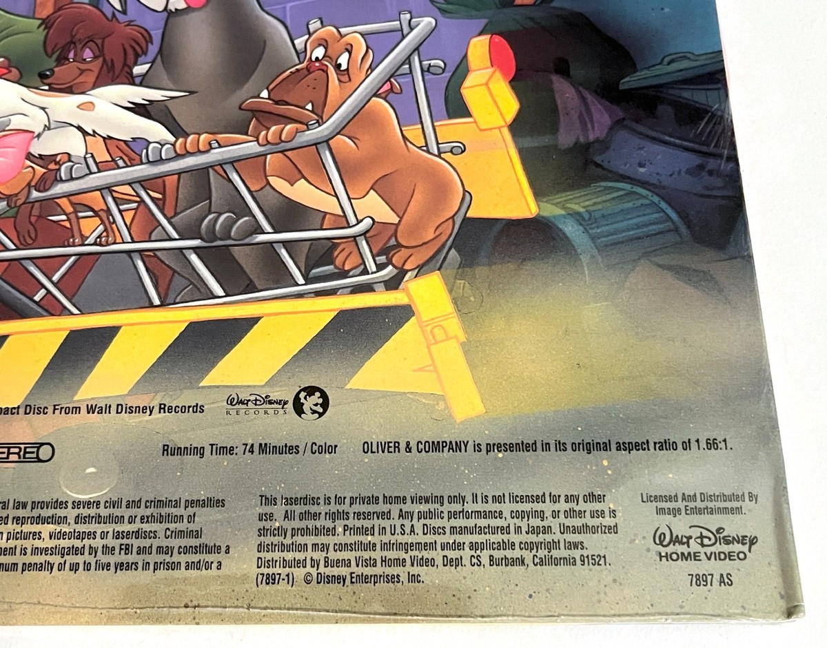 Oliver & Company Laserdisc LD 7897 as Walt Disney CLV Widescreen