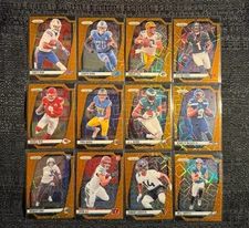 2024 Panini Prizm ORANGE LAZER Complete Your Set You Pick Football Card #1-150