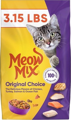 Meow Mix Original Choice Dry Cat Food, 3.15 lb. Bag