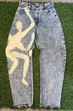Vintage 90s Levi s 550 Acid Wash Orange Tab Distressed Taper Denim Jeans 27 X 30