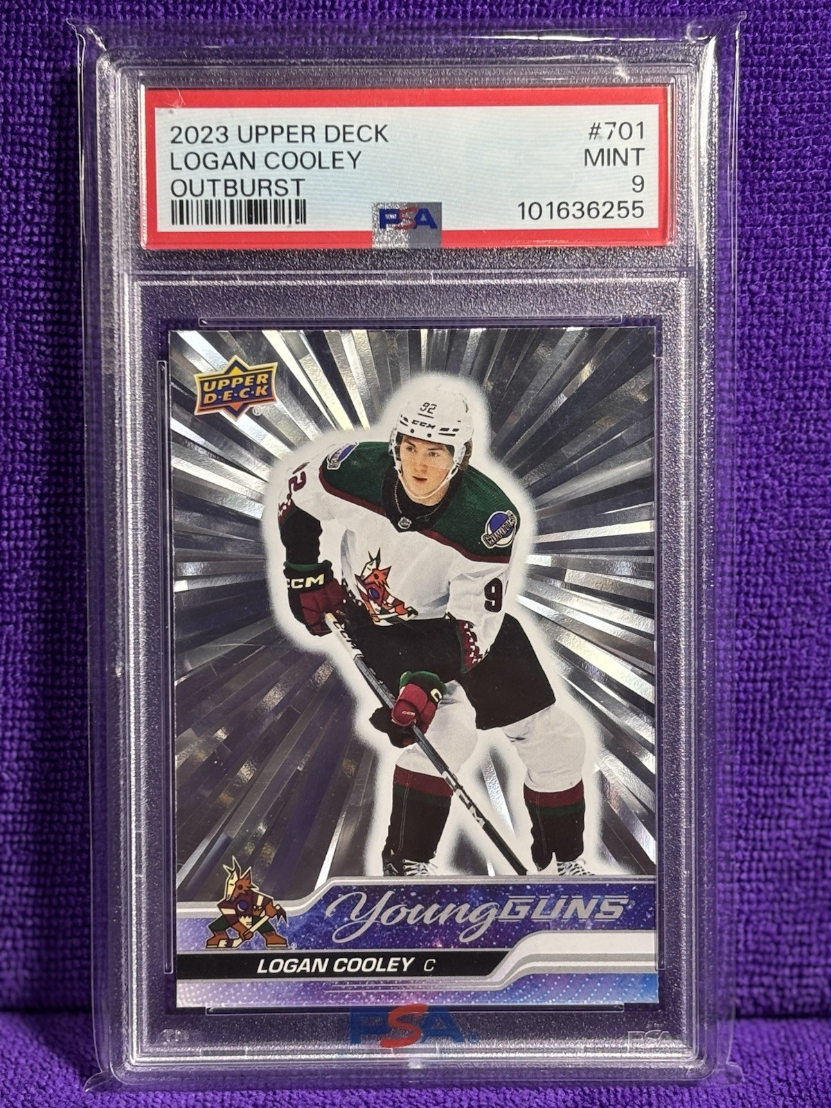 2023-24 Upper Deck Extended Series - Young Guns Logan Cooley #701 Outburst (RC)