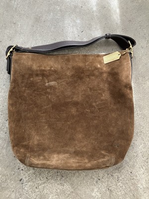 Rare Vintage Coach Brown Suede Legacy Original Bucket Bag e2s-9196 