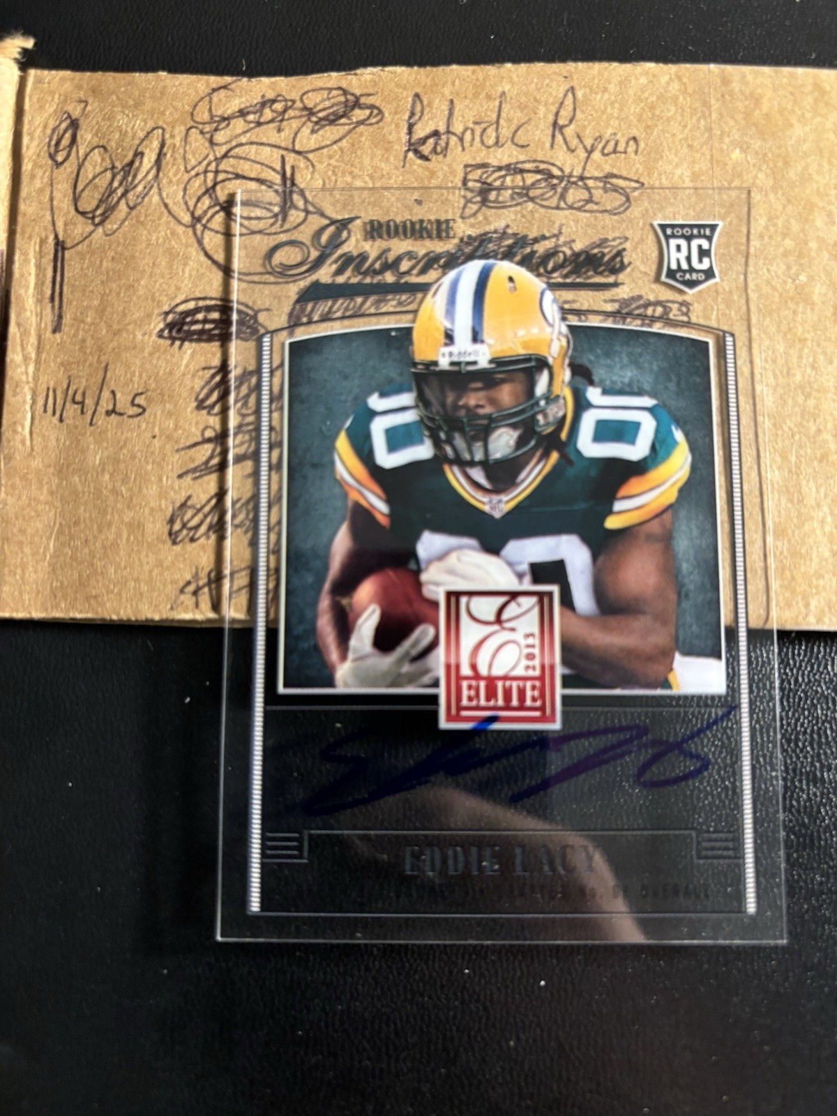 Eddie Lacy Panini Elite Rookie Inscriptions #4 Blue Ink